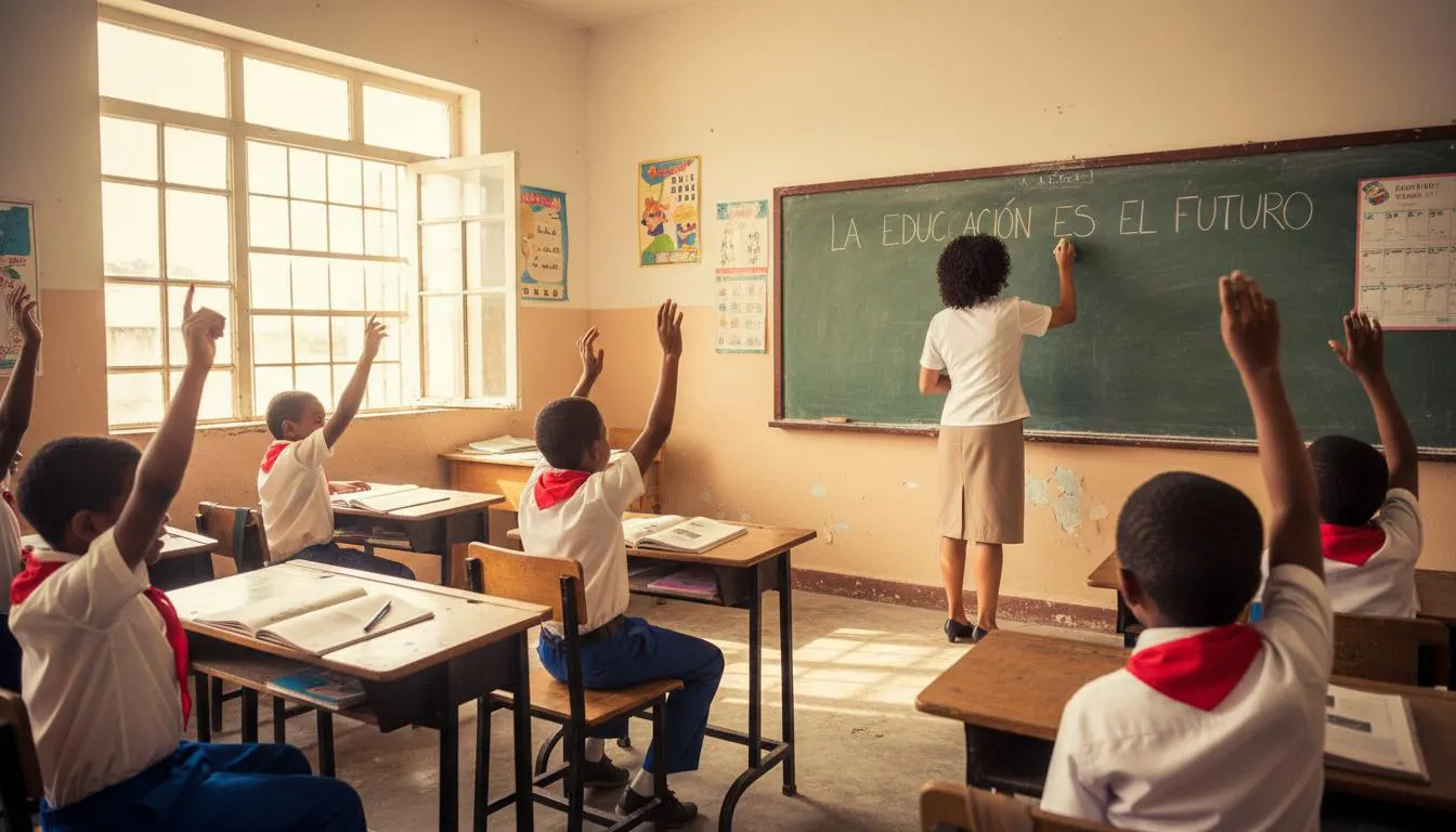 Aula en Cuba apoyada por un proyecto comunitario